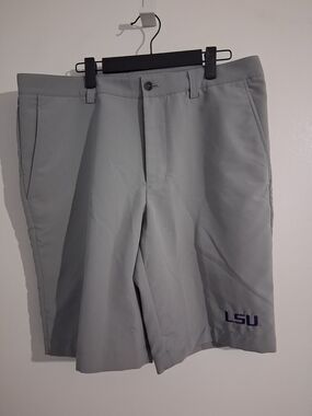 Cutter & Buck Gray LSU Performance Golf Shorts